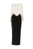 Elegant ELLA Maxi Dress by Arti Apparel featuring flowing fabric and a stylish silhouette in soft, neutral tones.
