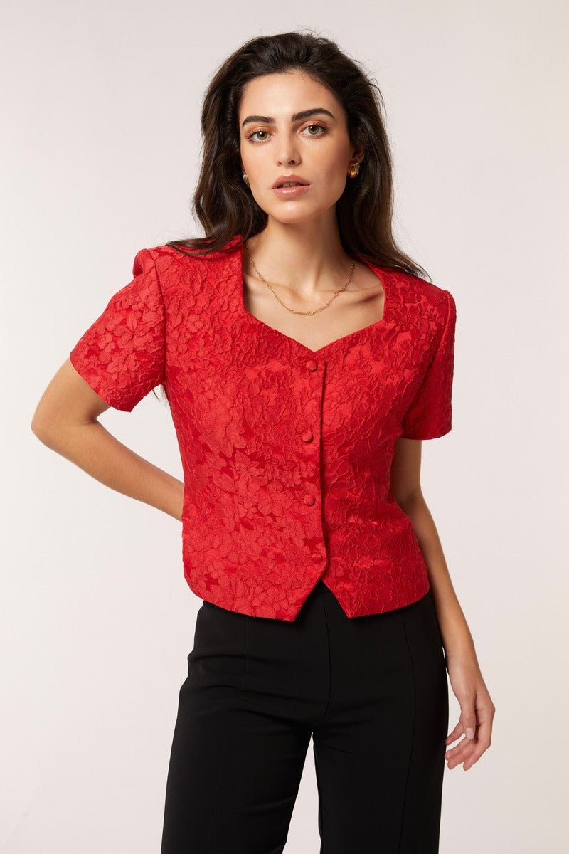 AURORA TOP IN RED - CULT MIA