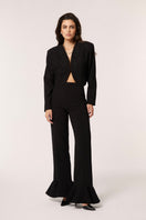 Señorita Eugenia black pants featuring a tailored fit, with visible waistband and sleek fabric, designed for stylish comfort.