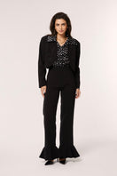 Señorita Maria black blazer jacket on a hanger, tailored fit with lapel collar and sleek design, perfect for formal or casual wear.