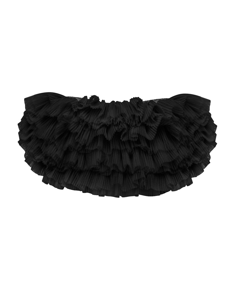 NOELLE TULLE TOP IN MIDNIGHT BLACK