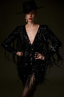 Alersundi Donna jumpsuit in stylish fabric, featuring a fitted waist and wide-leg design, displayed on a hanger.
