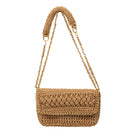 Mara Brazil Petala Lurex shoulder bag with metallic gold finish and elegant design, featuring a sleek strap and textured surface.