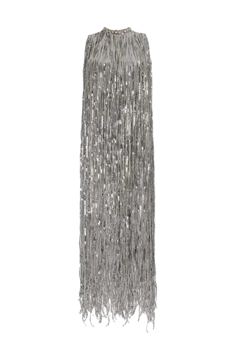 Elegant Alersundi Maria Gown with flowing fabric and intricate detailing, perfect for formal occasions.
