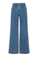 Rebecca Taylor Dax Denim Pants in Dax Wash, showcasing classic denim style with a relaxed fit and stylish wash.