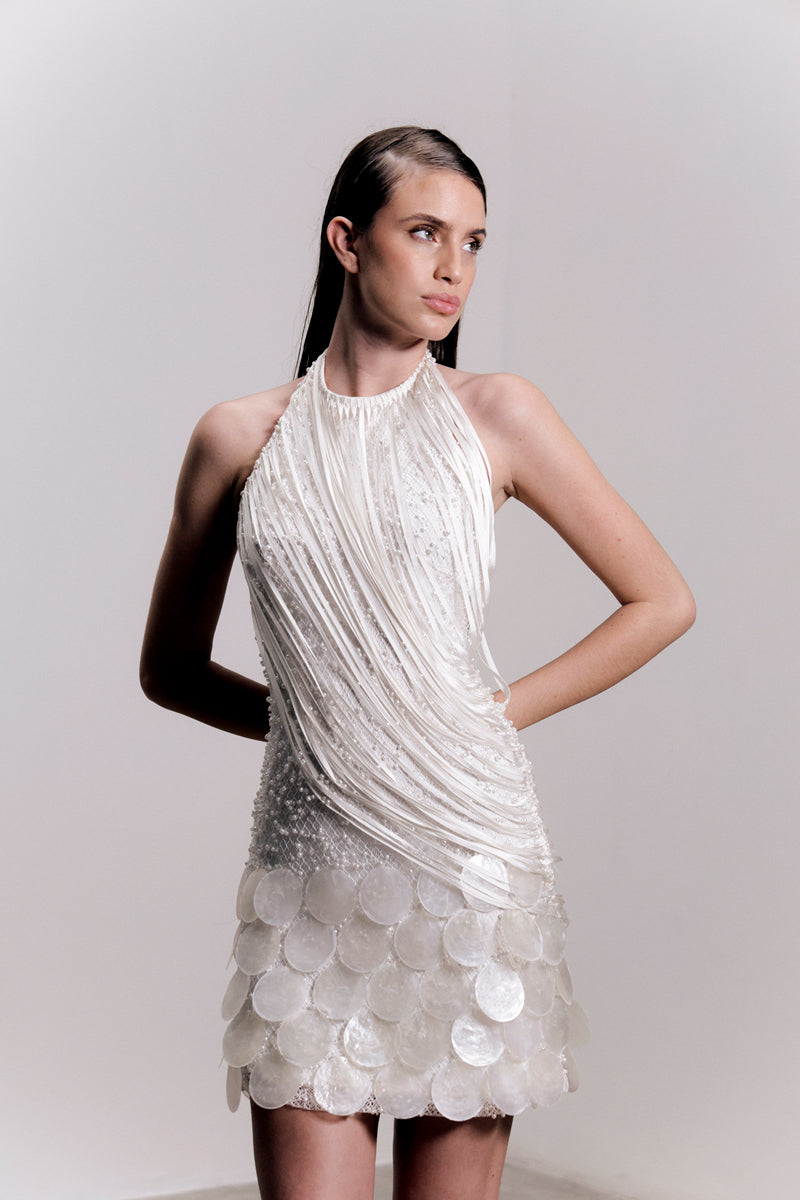 Francisco Arce TAIA mini dress featuring a stylish design, lightweight fabric, and a flattering fit perfect for casual or evening wear.