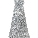 Alersundi silver gown, VINA dress, elegant evening gown with flowing fabric and intricate details, perfect for formal events.