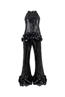 Black Alersundi Brenda two-piece co-ord suit with fitted blazer and matching trousers, stylish and versatile for any occasion.