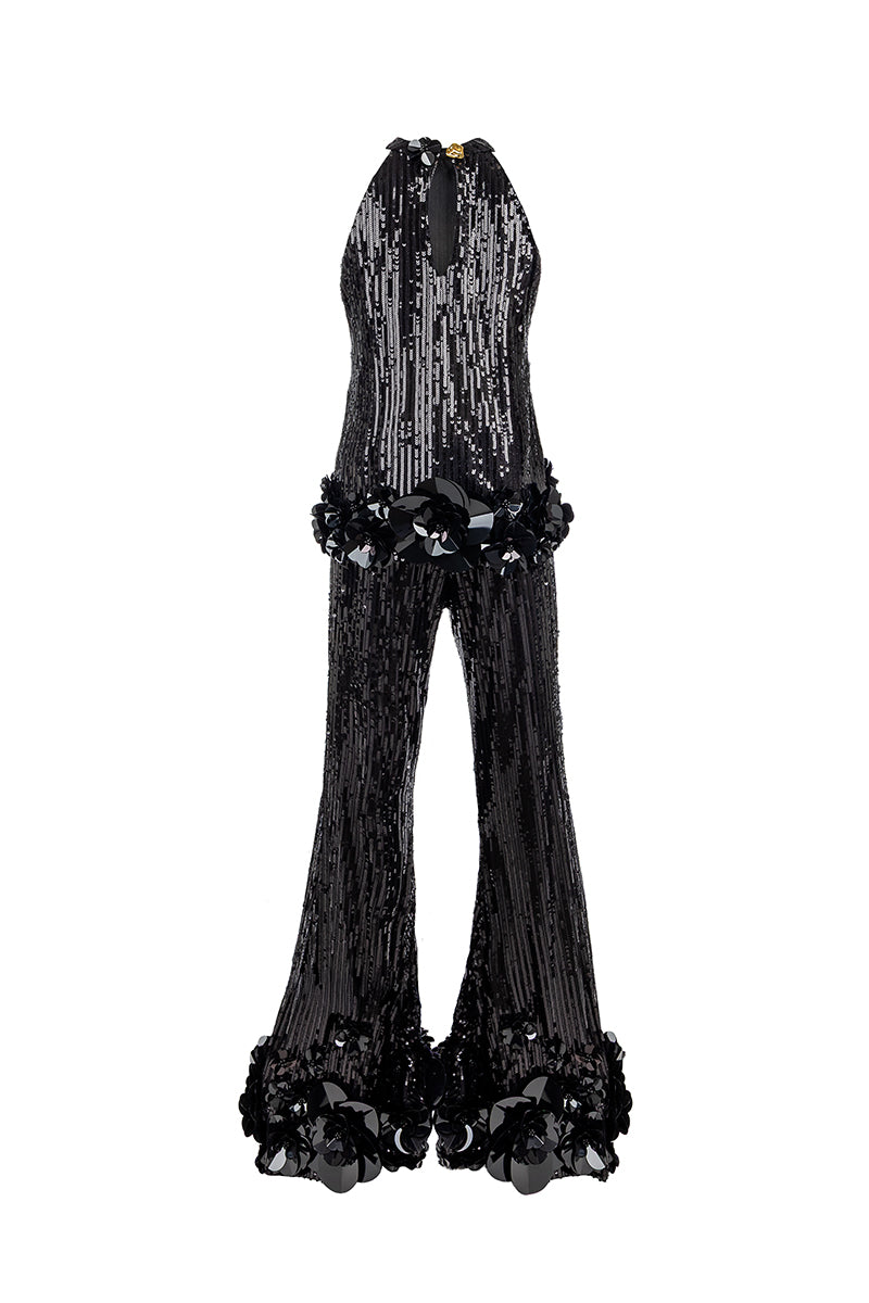Black Alersundi Brenda two-piece co-ord suit featuring a stylish blazer and matching pants, perfect for modern, chic looks.