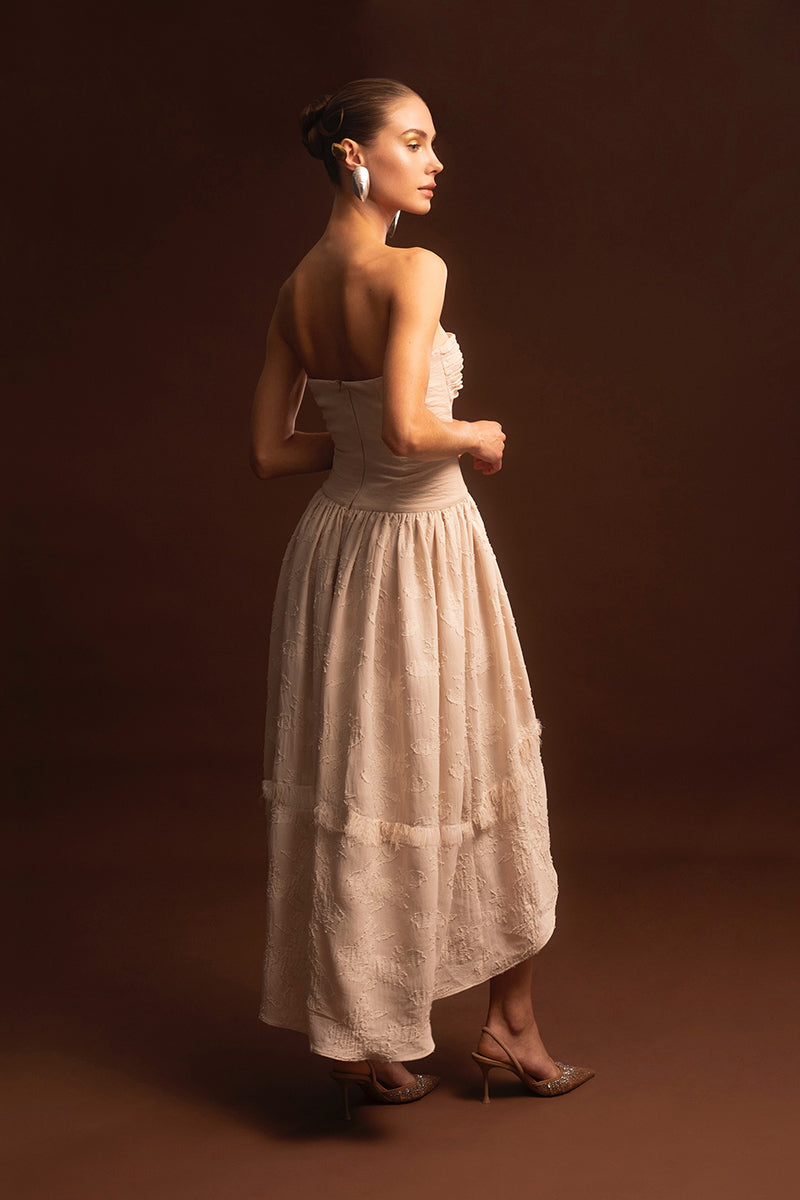 CAPRI DRESS IN NATURAL BEIGE - CULT MIA