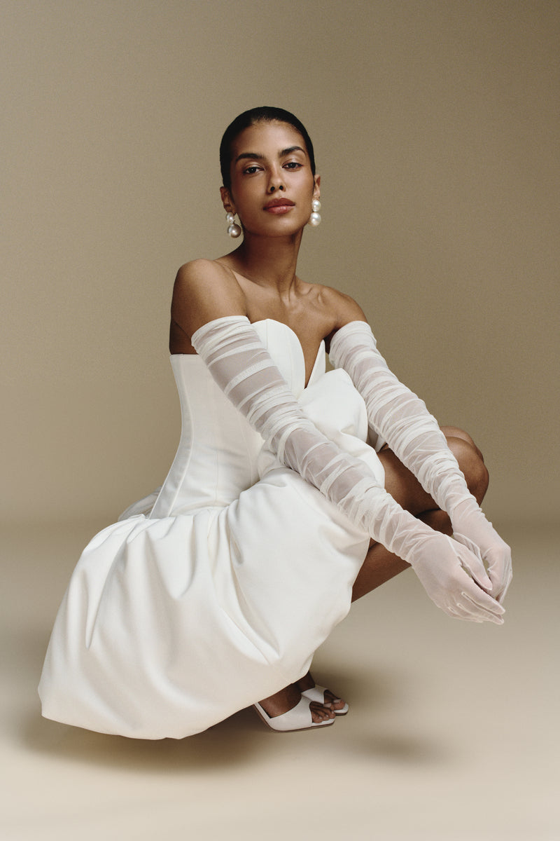 LOUISA RUCHED GLOVES