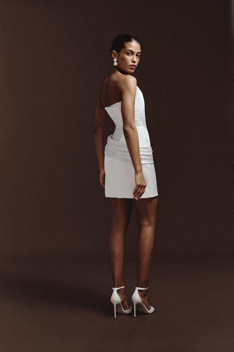 BalYKINA IRMA mini dress in stylish fabric, featuring a fitted silhouette and elegant design for fashionable wear.