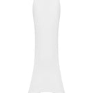 Soft satin maxi skirt by Balykina with a flowing design, shown in a neutral color, perfect for elegant, casual wear.