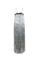 Alersundi CULT MIA X ALERSUNDI Melissa silver gown with elegant flowing fabric and stylish design.