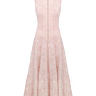 Pink Godet midi dress by Sayya, featuring a flowy, elegant silhouette with modern style and soft fabric details.