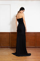 LEDIEL Topacio Mesh Maxi Dress showing lightweight fabric, intricate mesh design, and elegant silhouette for stylish summer wear.
