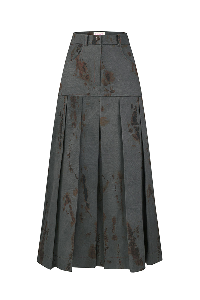 DENIM SKIRT IN GRAY - CULT MIA