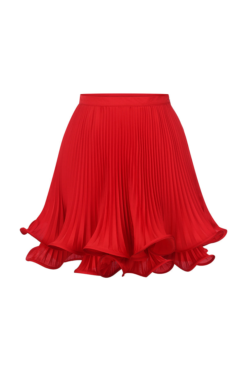 COLLETTE MINI SKIRT IN RED - CULT MIA