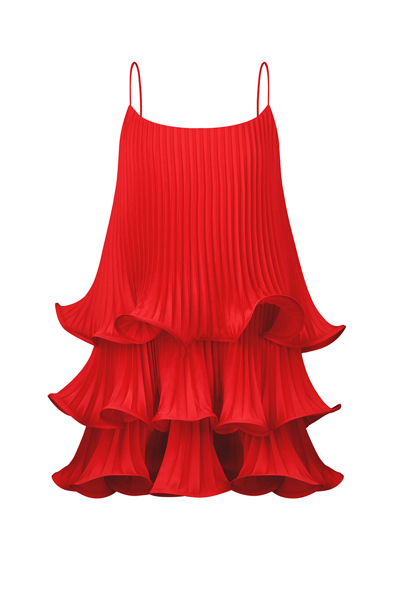 CECILY MINI DRESS IN RED - CULT MIA