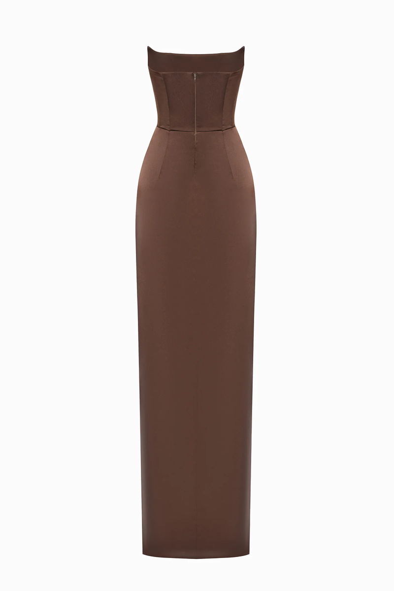 ANASTASIA MAXI DRESS IN BROWN