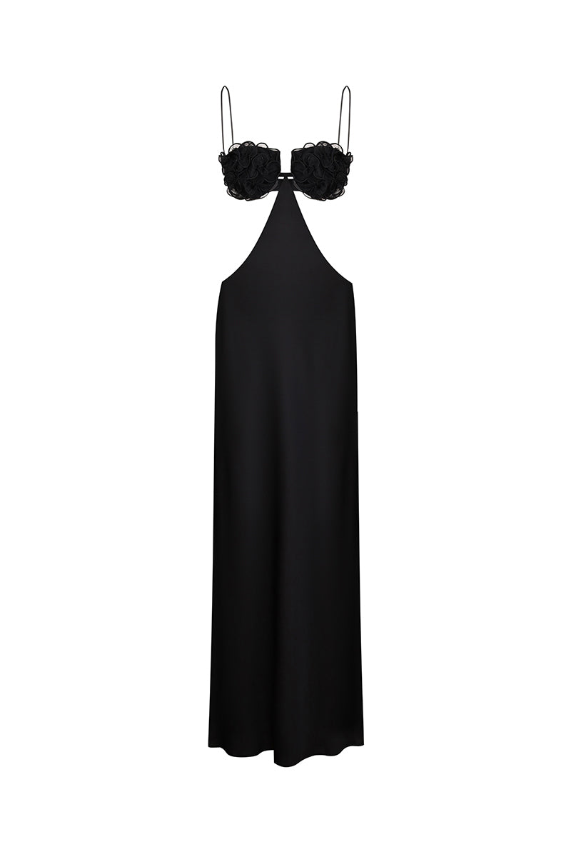 EVERLYN MAXI DRESS IN BLACK - CULT MIA