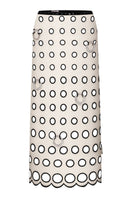 Nué nude piercing midi skirt, stylish high-waist midi skirt with a sleek, minimalist design and soft fabric.