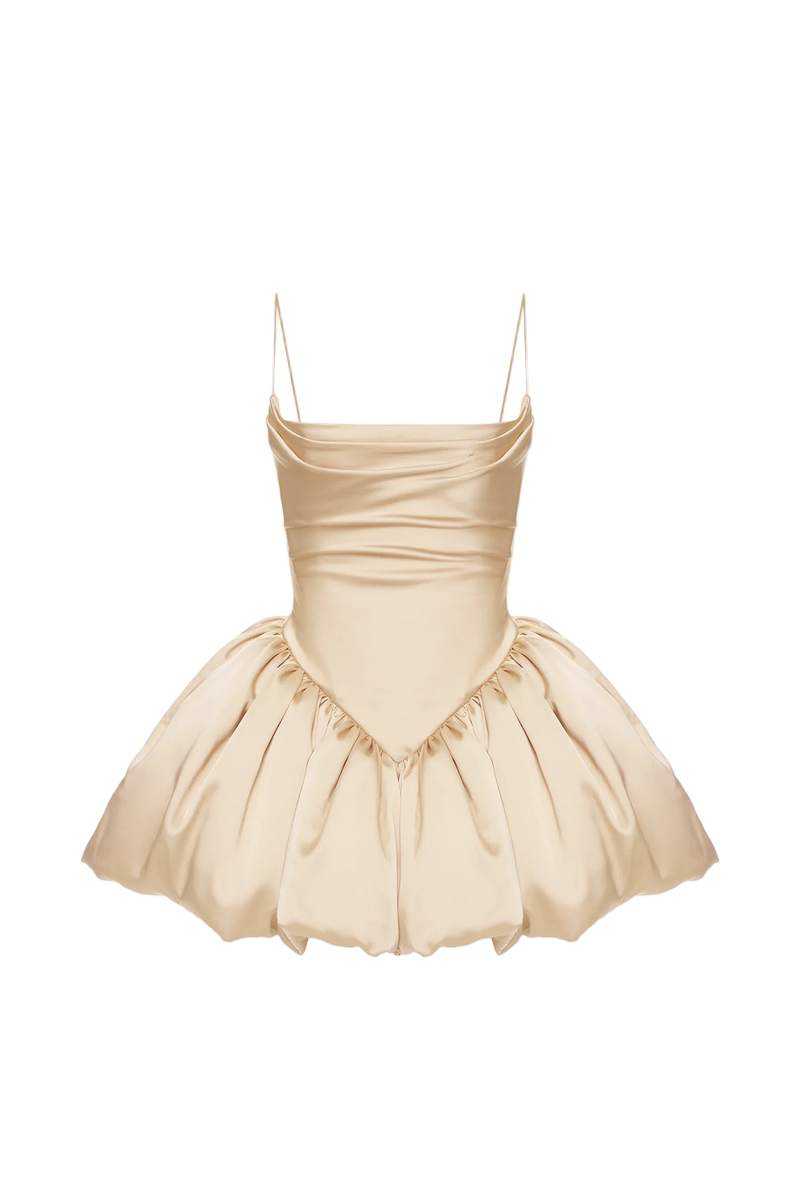 SARIS DRESS IN BEIGE