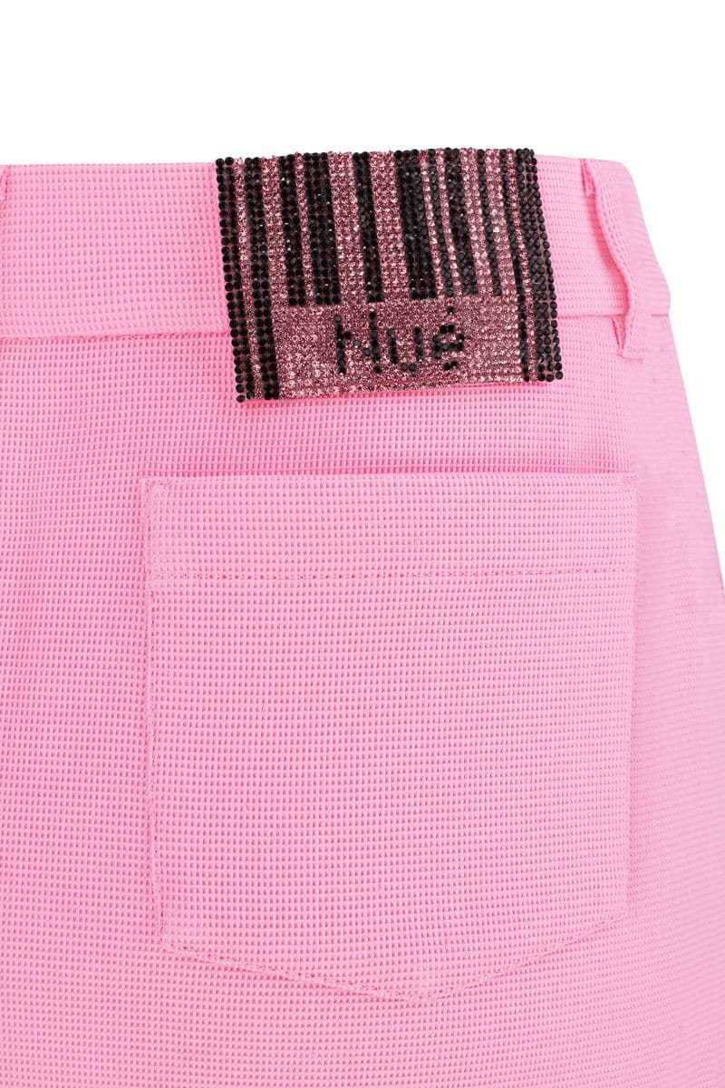 PINK WAFFLE LOW-RISE MINI SKIRT - CULT MIA