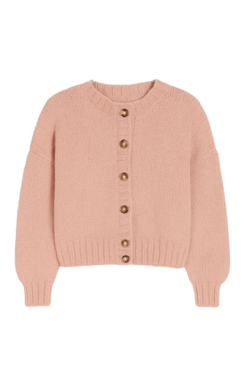 First Born Knits Lulu cardigan, soft knit fabric in a cozy, stylish design, displayed on a neutral background.