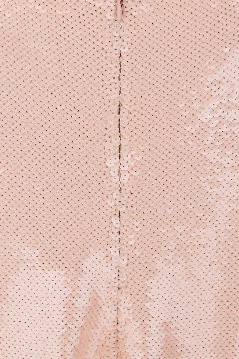 BARE GLOSSY SEQUIN MAXI DRESS - CULT MIA