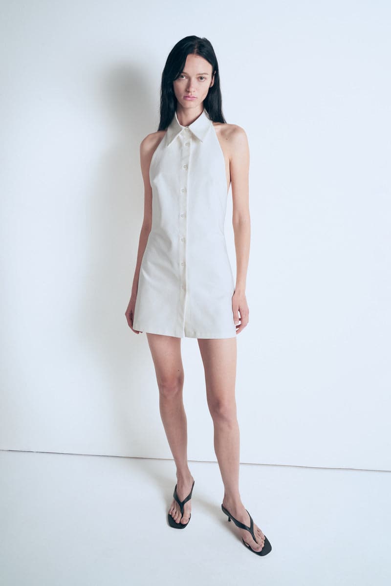 WHITE MINI SHIRT DRESS - CULT MIA
