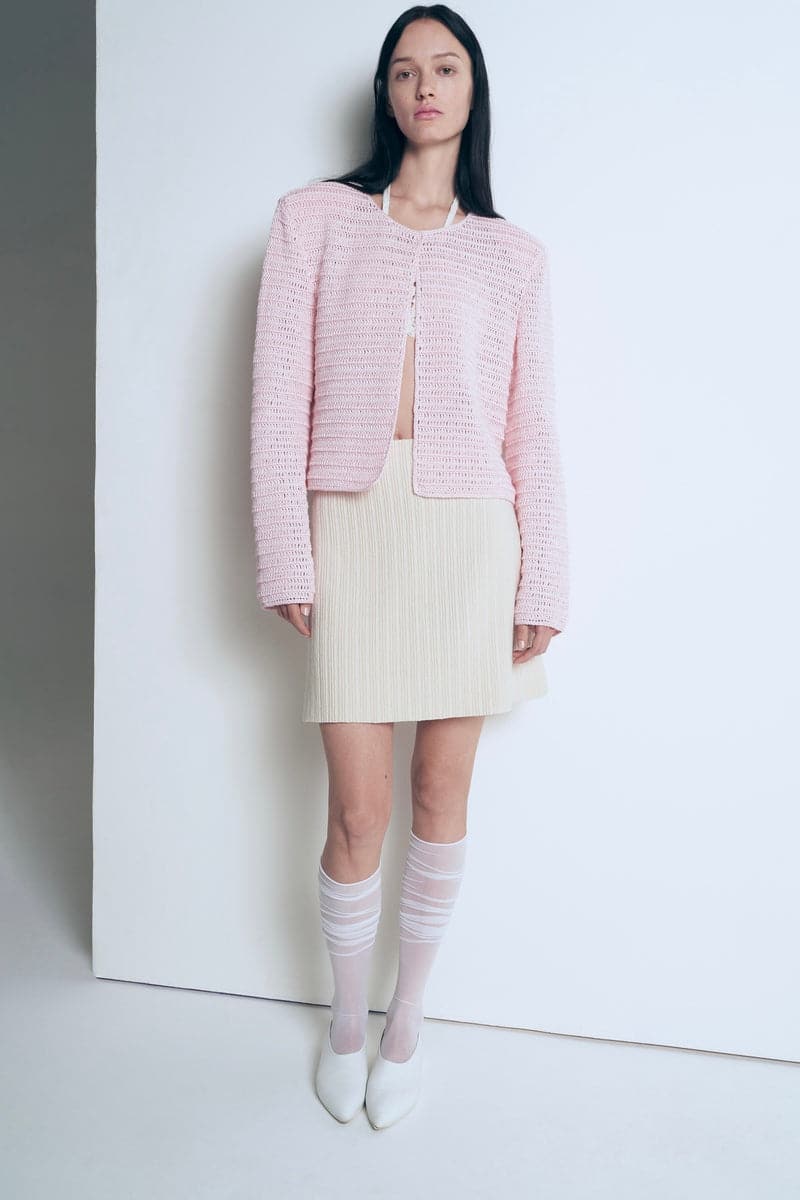 CREAM A-LINE MINI SKIRT - CULT MIA
