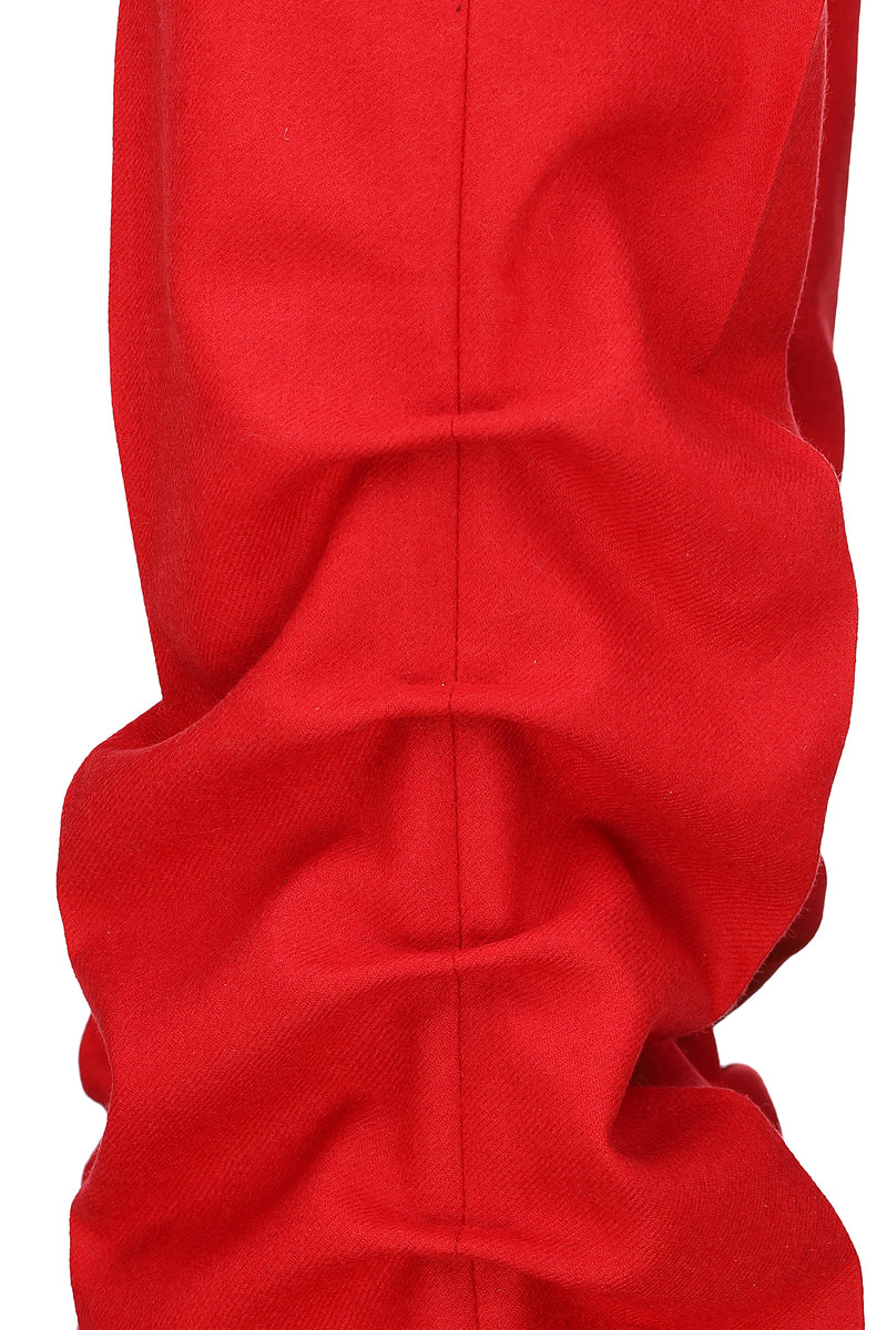 ANTHURIUM RED LOW-RISE PANTS - CULT MIA