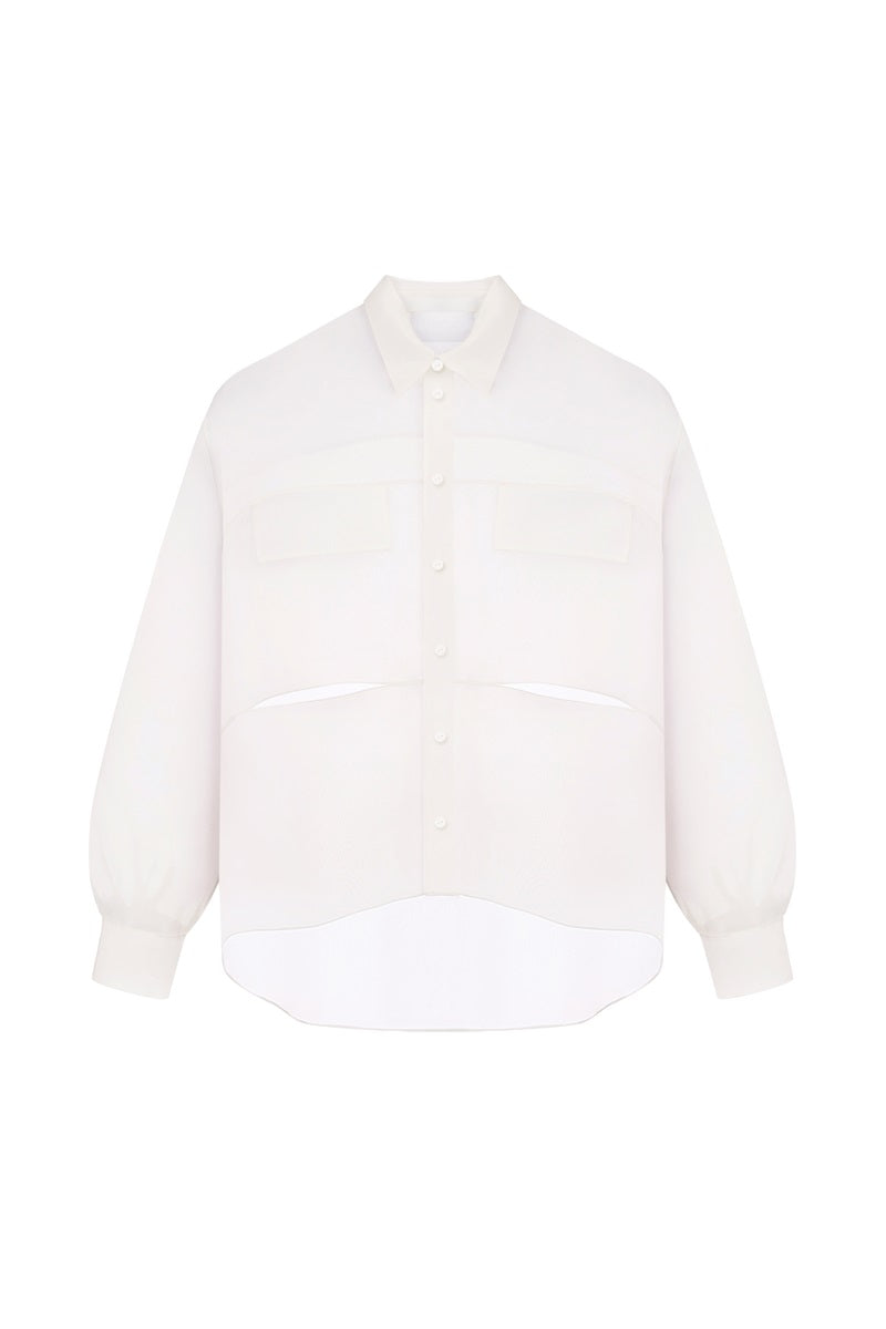 CHEMISE EN ORGANZA BLANCHE