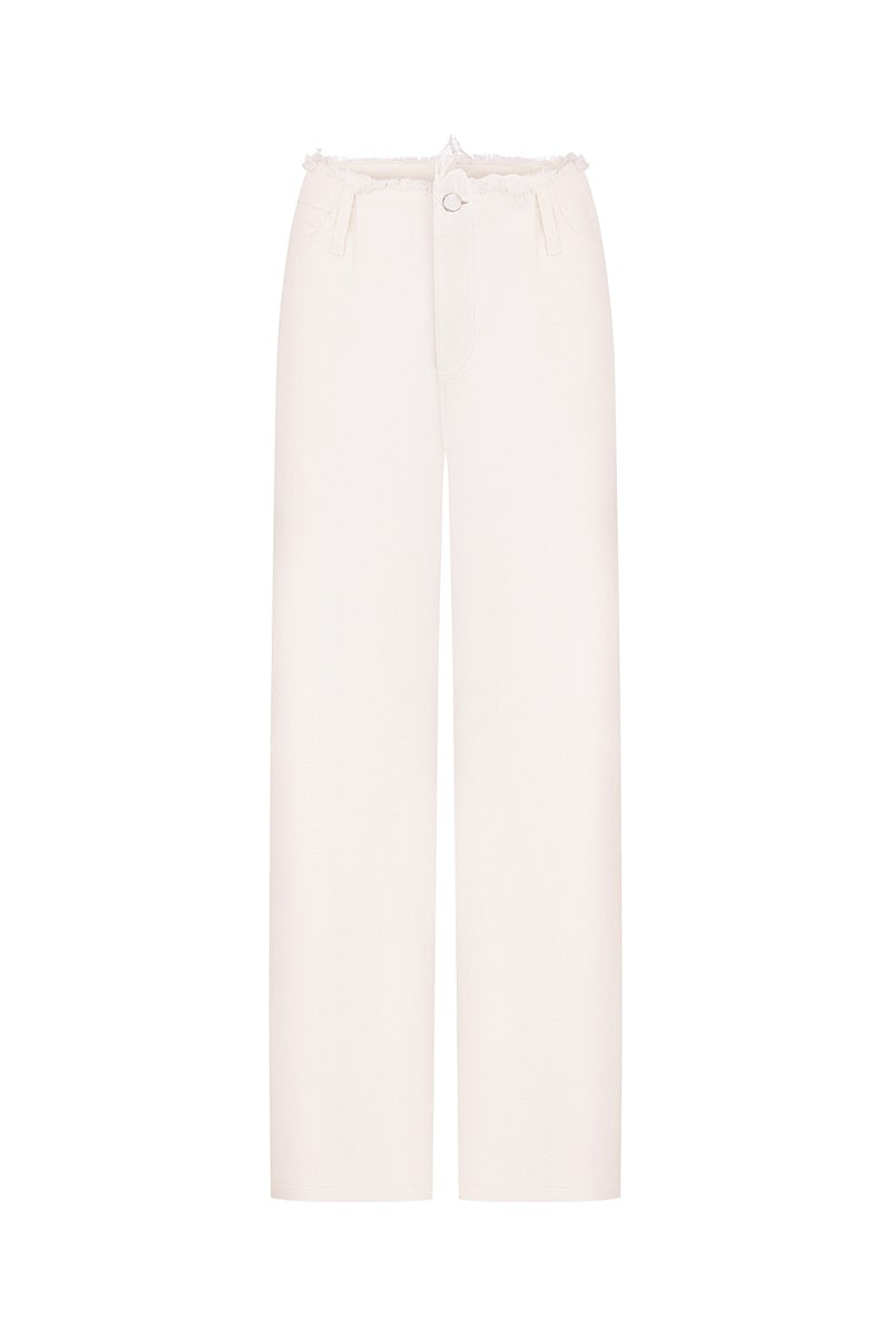 JEANS WITHOUT A WAISTBAND IN WHITE