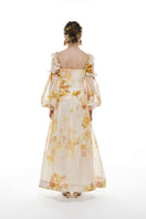 BY HAÓ Solène draped maxi dress in multi with flowing fabric and elegant design, perfect for stylish occasions.