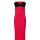 Nué Paloma midi dress displayed flat with soft fabric and elegant design, perfect for stylish occasions.