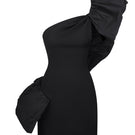 Nué Rowen mini dress shown on a hanger, featuring a stylish, fitted design with a soft fabric and modern silhouette.