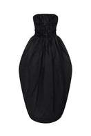 Black Nué Grace mini dress featuring a fitted silhouette and stylish design, perfect for casual or evening wear.