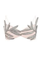 Nué Palme Crystal Leaf Bralette top featuring delicate crystal leaf details and lightweight fabric, perfect for stylish casual wear.