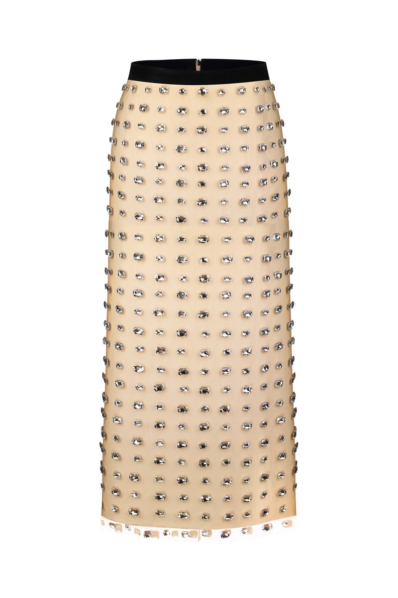 CHANTAL SKIRT MIDI IN NUDE