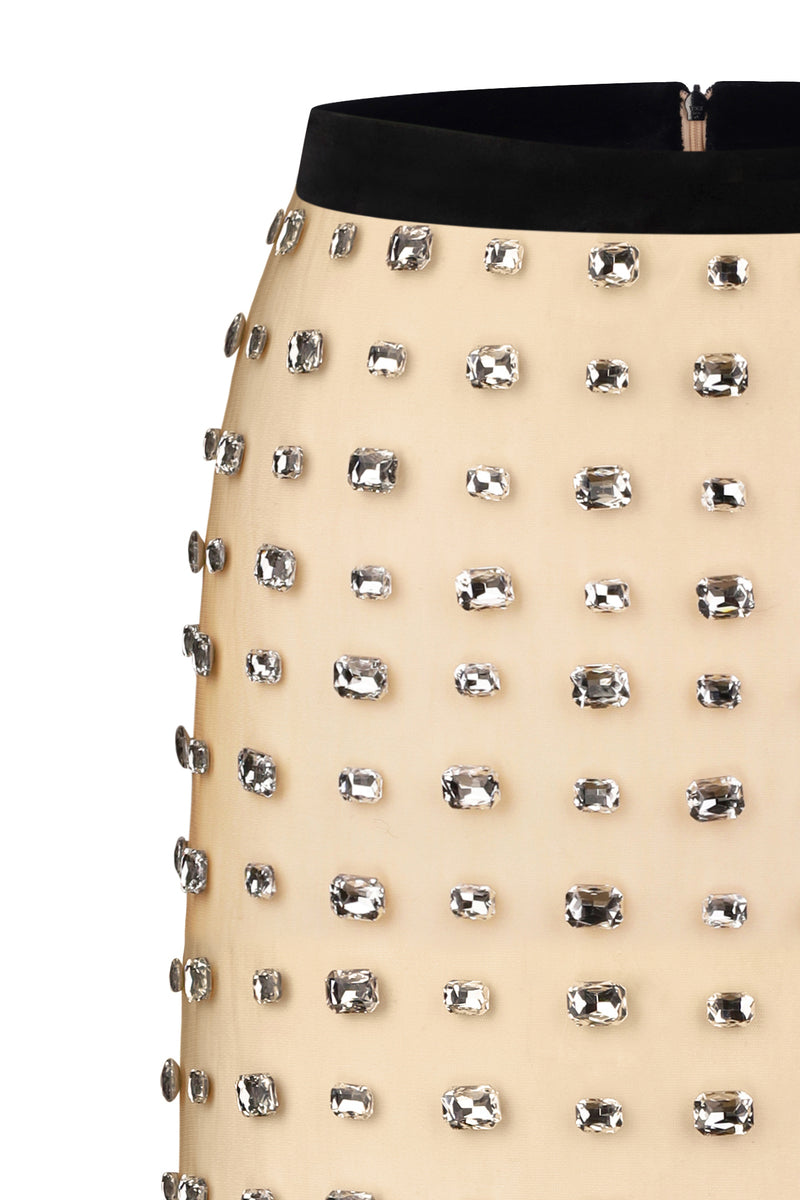 CHANTAL SKIRT MIDI IN NUDE - CULT MIA