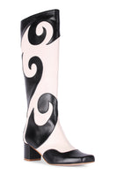 Terry de Havilland Val Waves Boots showing stylish ankle boots with wave-inspired design in black leather.