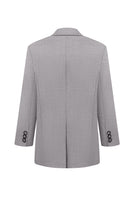 Nué Bowie blazer, stylish men's blazer with tailored fit and classic design, shown in gray fabric with lapel collar.