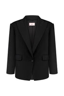 Nué Martine blazer in black, stylish tailored jacket with a sleek fit, perfect for professional or casual wear.