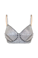 Nué Elle Bullet Bra in Crystal featuring delicate lace details and a classic silhouette, designed for elegant everyday wear.