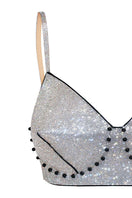 Nué ELLE Bullet Bra in Crystal with delicate lace details, showcasing a stylish and elegant lingerie piece.