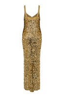 Gold Imperial Dress gown by Studio NK featuring elegant design and intricate details, perfect for formal occasions.