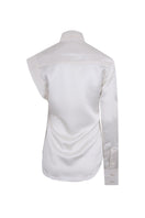Lorena Saravia Isabela blouse, stylish shirt with back detail, in a soft fabric, perfect for casual or dressy occasions.