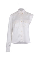 Lorena Saravia Isabela blouse, stylish shirt with a feminine fit, featuring a soft fabric and elegant design, front view.
